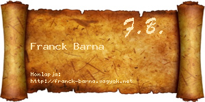 Franck Barna névjegykártya